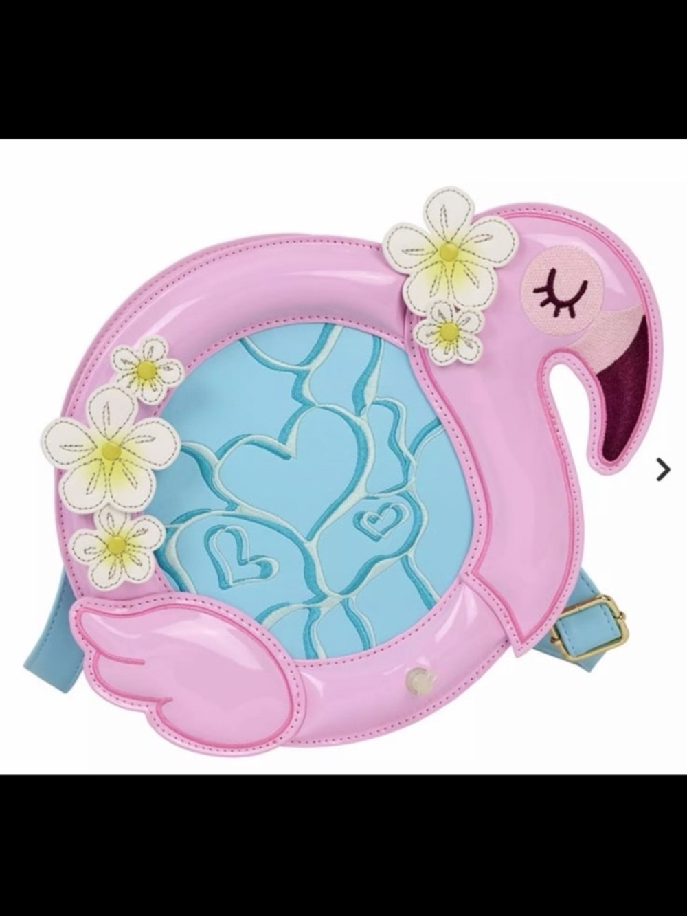 Loungefly Flamingo Pool Float Figural Crossbody Bag detachable beach ball coin